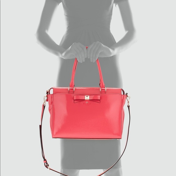 Kate Spade Strawberry Patent Leather Beacon Court Jeanne Satchel Bag - Picture 8 of 8